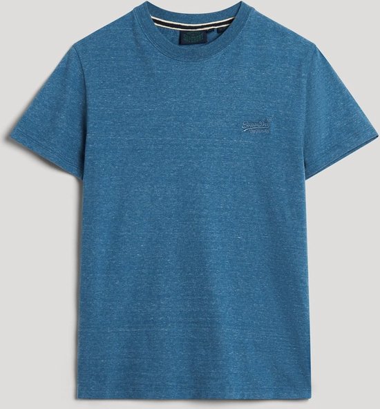 Superdry Essential Logo Emb Tee Heren T-shirt - Blauw - Maat L