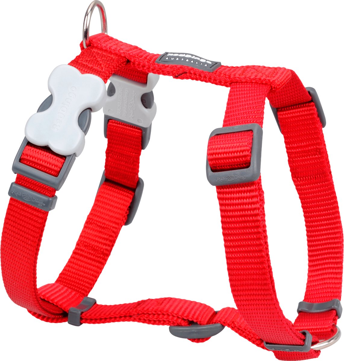 Beeztees hondentuig nylon effen Red 46 cm