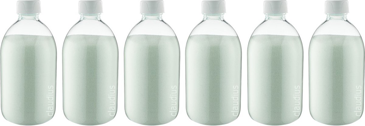 Goedkoopste Scrubzout Eucalyptus - 650 gram - Fles met witte dop - set van 6 stuks - Hydraterende Lichaamsscrub