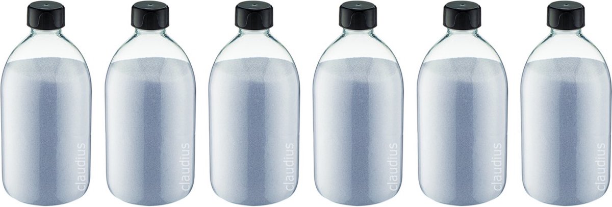 Goedkoopste Scrubzout Lavendel - 650 gram - Fles met zwarte dop - set van 6 stuks - Hydraterende Lichaamsscrub