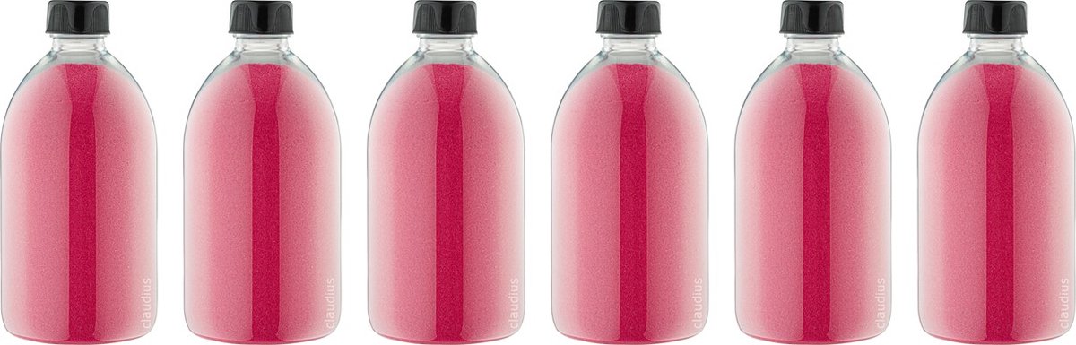 Goedkoopste Scrubzout Fruity melon - 650 gram - Fles met zwarte dop - set van 6 stuks - Hydraterende Lichaamsscrub