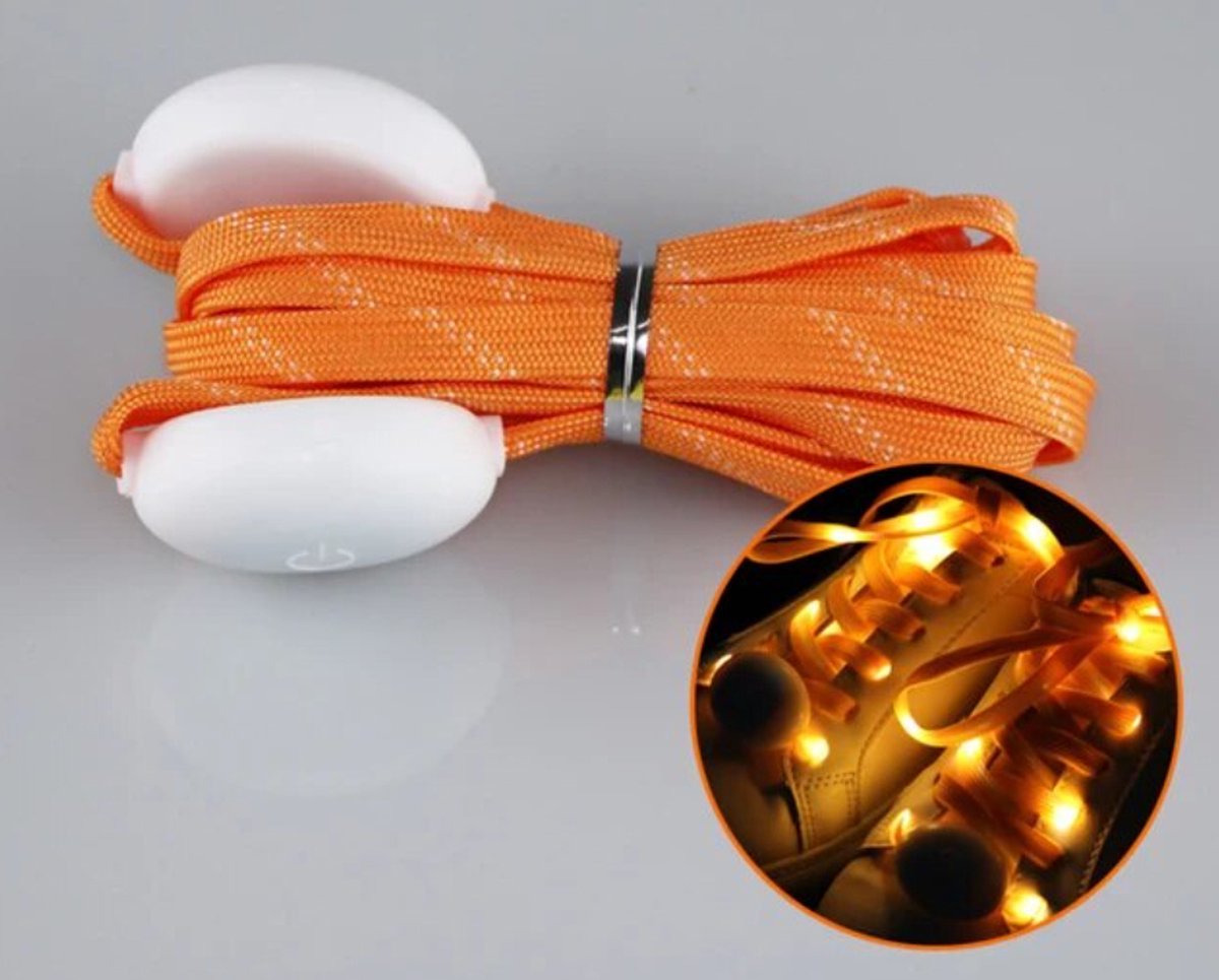 New Age Devi - Oranje LED-veters van lichtgevend nylon