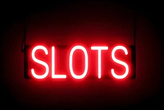 SLOTS - Lichtreclame Neon LED bord verlicht | SpellBrite | 52 x 16 cm | 6 Dimstanden - 8 Lichtanimaties | Reclamebord neon verlichting