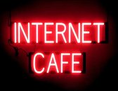 INTERNET CAFE - Lichtreclame Neon LED bord verlicht | SpellBrite | 71 x 38 cm | 6 Dimstanden - 8 Lichtanimaties | Reclamebord neon verlichting
