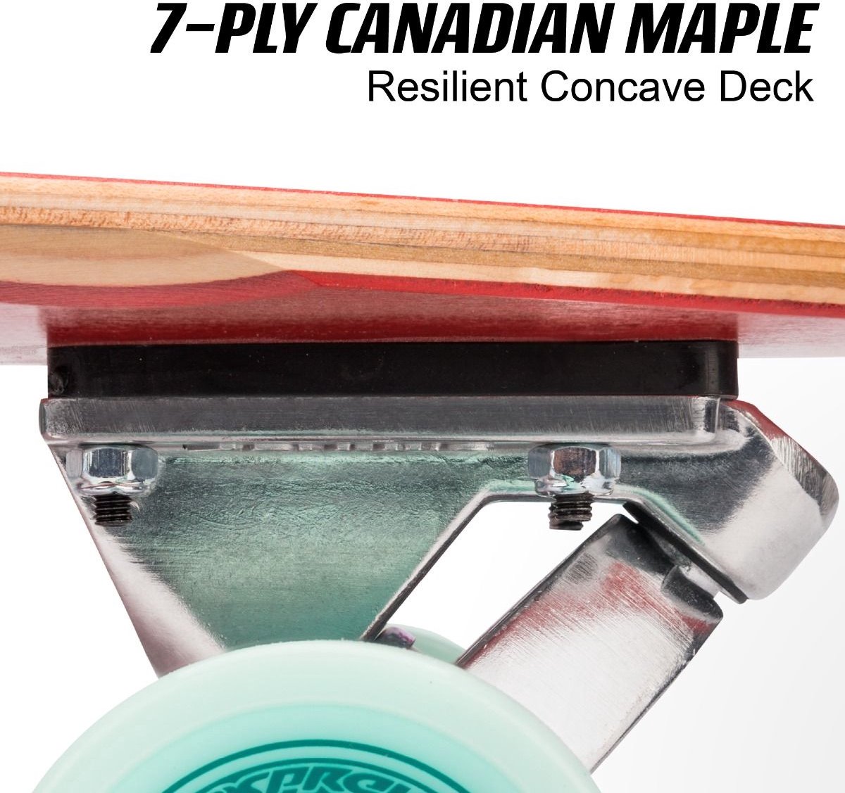 Osprey Wood Grad 40" Pintail Longboard - ABEC 9 — afbeelding 6