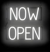 MAINTENANT OUVERT - Néon publicitaire Enseigne néon LED éclairée | SortBrite | 42x38cm | 6 modes de gradation - 8 animations lumineuses | Éclairage au néon pour panneaux publicitaires