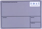 TD47 Flightcase Tour Label 210mm x 145mm Grijs