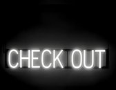 CHECK OUT - Lichtreclame Neon LED bord verlicht | SpellBrite | 86 x 16 cm | 6 Dimstanden - 8 Lichtanimaties | Reclamebord neon verlichting
