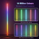Moderne LED Hoeklamp – Led Lamp – RGB Smart Lamp – Incl. Afstandsbediening - miljoenen kleuren.