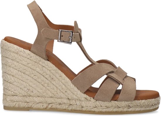 Sacha Dames Beige suède sleehak sandalen Maat 41 bol