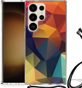 Hoesje maken Geschikt voor Samsung Galaxy S24 Ultra GSM Hoesje met doorzichtige rand Polygon Color