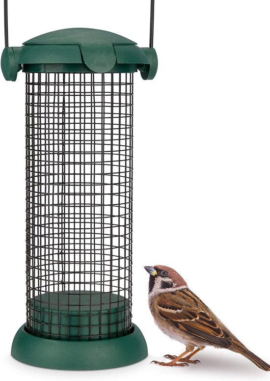 Vogelvoederstation Lot de 2 Suspendue à Boule Distributeur Nourriture pour Jardin