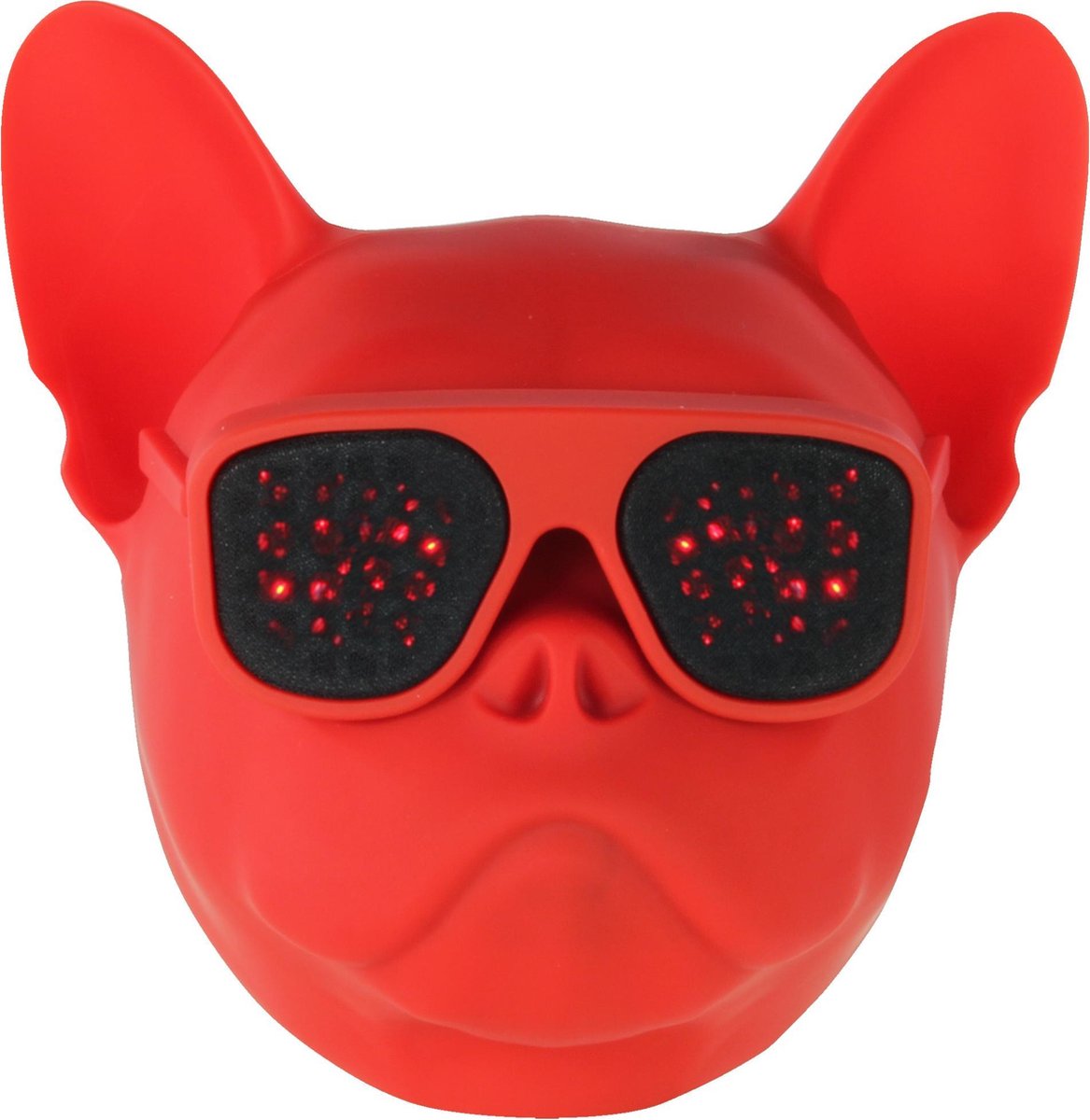 Wonky Monky Bulldog Led Speaker - Draadloze Bluetooth Speaker - Rood
