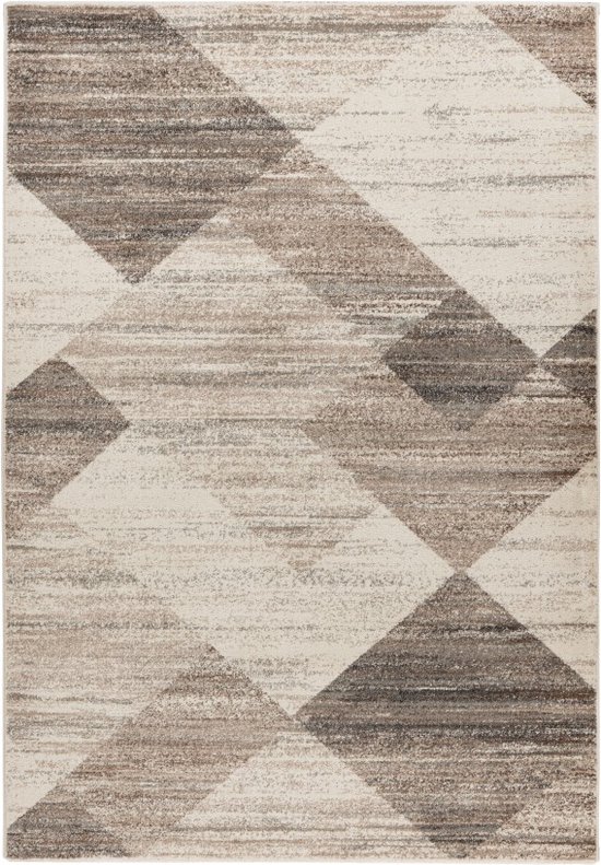 Lalee Trendy | Modern Vloerkleed Laagpolig | Beige Silver | Tapijt | Karpet | Nieuwe Collectie 2024 | Hoogwaardige Kwaliteit | 80x150 cm