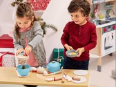 Playtive houten speelkeukenset keukenmachine voor kinderen van 2 jaar 9-delig