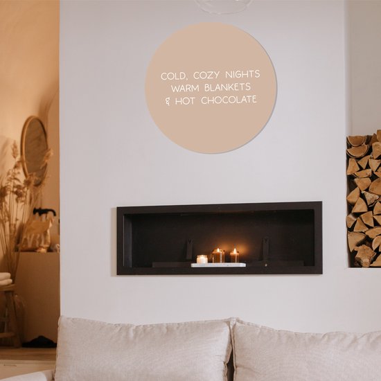 Label2X - Cercle mural cosy - Ø 12 cm - Dibond - Multicolore - Cercle mural - Tableau rond - Décoration murale Cercle - Décoration murale ronde - Décoration pour salon ou chambre