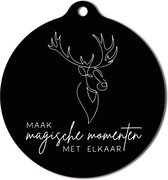 Label2X - Kersthanger Maak Magische Momenten - Zwart - Kerstmis - Kersthanger - Kerst versiering - Kerst decoratie