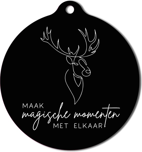 Label2X - Pendentif de Noël Create Magical Moments - Zwart - Noël - Pendentif de Noël - Décoration de Noël - Décoration de Noël