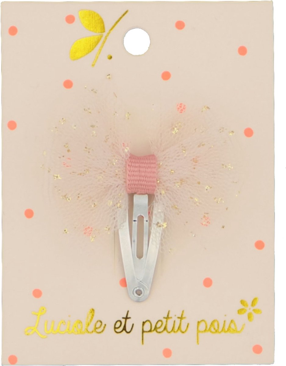 Luciole Et Petit Pois | Haarknipjes | Haarspeldjes | Glitter | Tutu Roze | 3cm | 1 Stuk