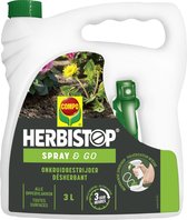 Herbistop Spray & Go Alle Oppervlakken - gebruiksklare onkruid- en mosbestrijder - met spuitkop - verpakking 3 L (30 m²)