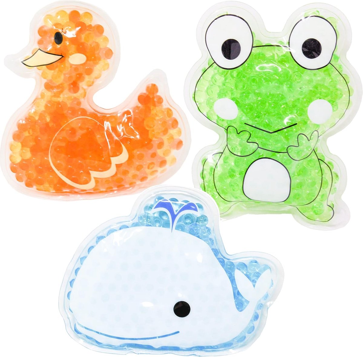 Goedkoopste NTB Gelparels - Herbruikbare Hot/Coldpack voor Kinderen - Voordeelset 3 Stuks!! - afmeting - 12 x 10 cm.