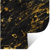 Stickers Stickers muraux - Marbre - Or - Zwart - Pierre - 120x120 cm - Feuille adhésive XXL
