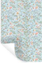 Muurstickers - Sticker Folie - Vintage - Planten - Bloemen - 20x30 cm - Plakfolie - Muurstickers Kinderkamer - Zelfklevend Behang - Zelfklevend behangpapier - Stickerfolie