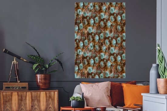 Stickers Stickers muraux - Roses - Aquarelle - Blauw - 80x120 cm - Feuille adhésive