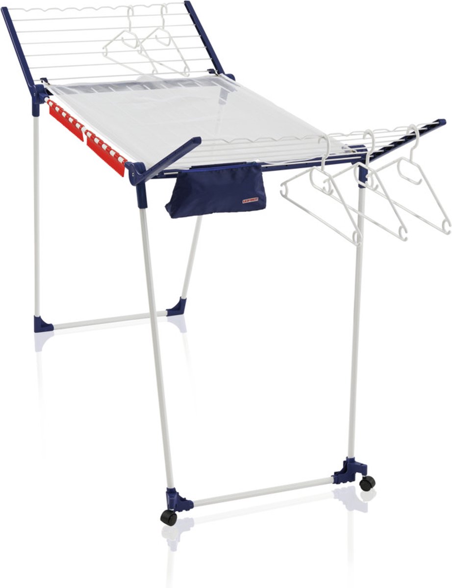 Leifheit droogrek Pegasus 200 Solid Deluxe Mobile - met wieltjes - 20 m drooglengte op Prijzenvolger.com