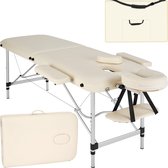 TecTake - Table de massage 2 zones - matelas 4 cm - alu - beige - 402787