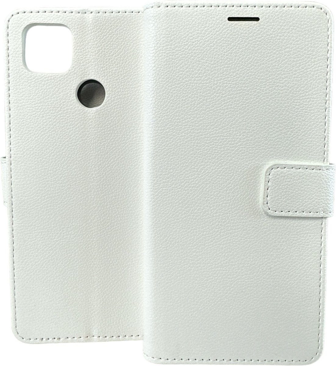 Portemonnee Book Case Hoesje Geschikt voor: Xiaomi Redmi 9C - Wit