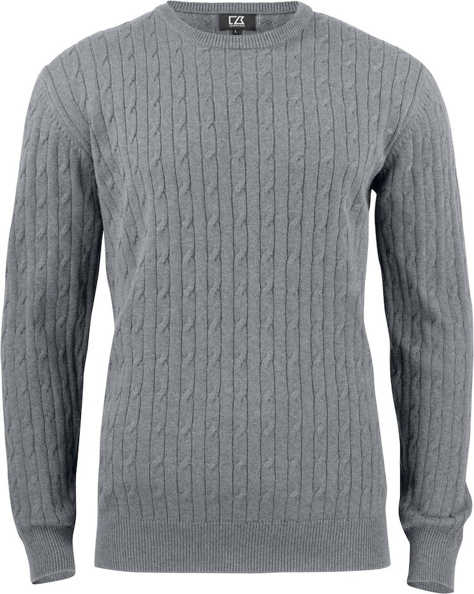 Cutter & Buck Blakely Knitted Sweater Heren 355402 - Grijs Melange - 3XL