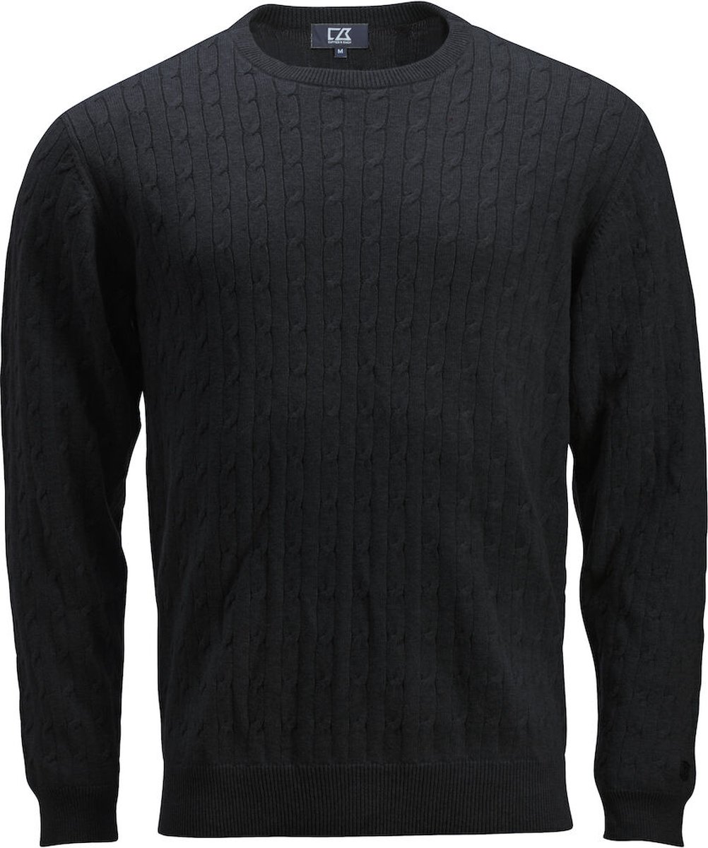 Cutter & Buck Blakely Knitted Sweater Heren 355402 - Zwart - L