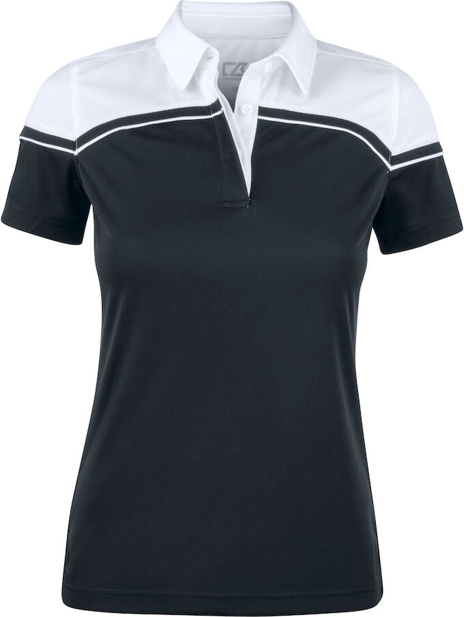 Cutter & Buck Seabeck Polo Dames 354429 - Zwart/Wit - XL