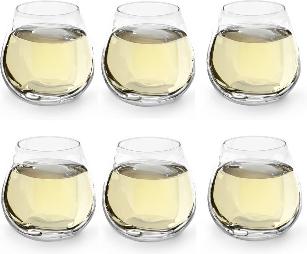 Set Van 6x Stuks Wijnglazen Zonder Voet Voor Witte Wijn 470 Ml Ronda - Wijnglazen