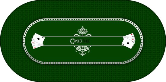 Pokermat Rond Premium Pokermat (75x150cm) GROEN - Kaartkleed- Kaart Tapijt - Poker ...