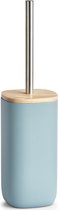 Zeller Toiletborstel met houder - blauw - polyresin - 37 cm