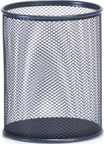 Zeller Pennenbakje - antraciet grijs - draadmetaal - 11x13,5 cm
