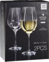 Coffret de réduction 12x Verres à vin blanc 52 cl / 520 ml en cristal - Verres en cristal - Verre à vin - Vins - Cadeau pour l'amateur de vin