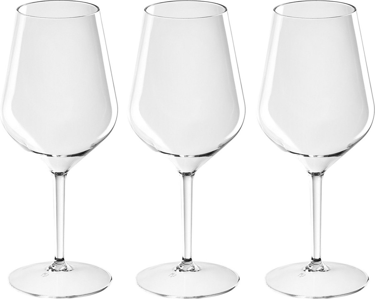 Santex Wijnglas - onbreekbaar kunststof - 10x - 47 cl - 470 ml - witte en rode wijn glazen