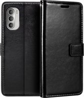 Portemonnee Book Case Hoesje Geschikt voor: Motorola Moto G51 5G zwart