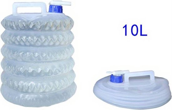 Waterkan Met Kraan En Schroefdop, Kampeerwaterkan, BPA-vrije Drinkwaterkan, Draagbare Watertank Met Handvat Voor Caravan Picknick Wandelen Transparant Blauw