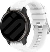Strap-it Smartwatch siliconen bandje - geschikt voor Garmin Vivoactive 4 (45mm) / Venu 2 / Venu 3 / Forerunner 255 / Forerunner 265 - wit