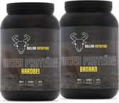 Bullish Nutrition - whey protein - Aardbei - Banaan - 2 x 900g - Snel opneembare eiwitten - hoogwaardige ingrediënten - laag vet- en koolhydraatgehalte