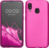 kwmobile telefoonhoesje geschikt voor Samsung Galaxy A40 - Hoesje voor smartphone - Back cover in metallic roze