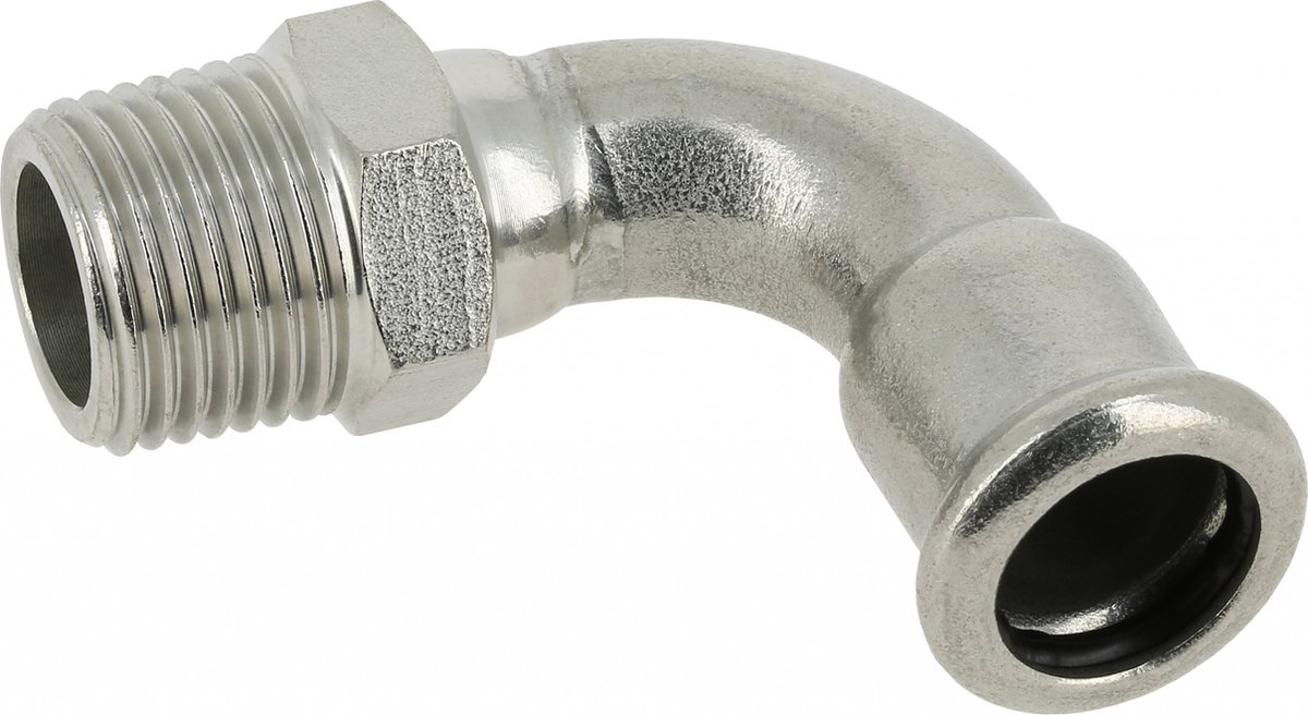 BONFIX bocht 90° 28 mm 1 inch M-Press RVS