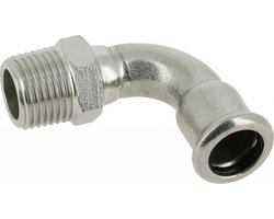 BONFIX bocht 90° 28 mm 1 inch M-Press RVS