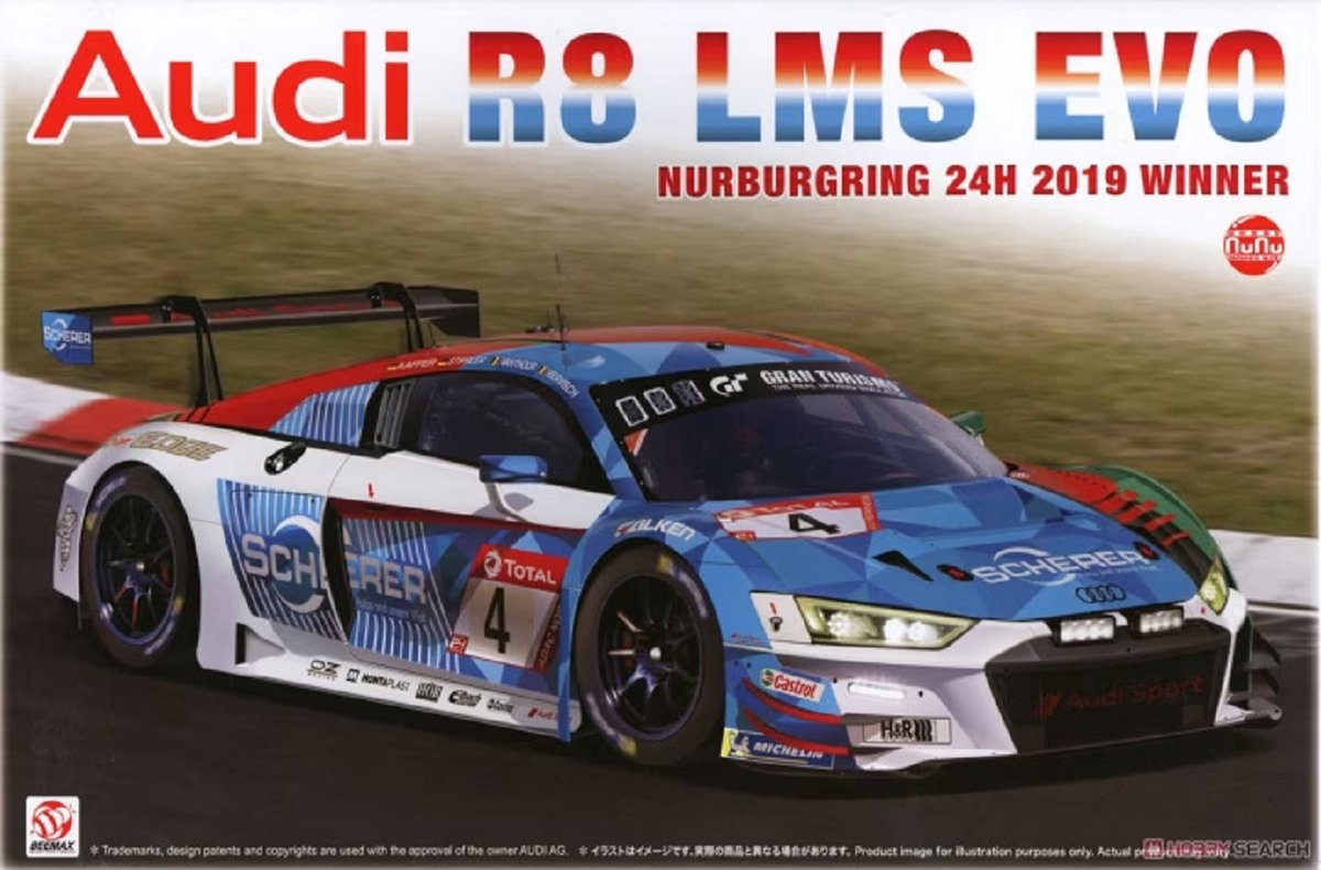 NuNu Modelbouwpakket Auto - 24026 Audi R8 LMS GT3 Evo - Nürburgring 24H 2019 Winner Plastic - 1:24 - Modelbouw