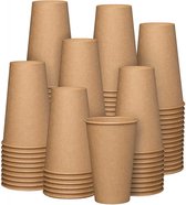 Tasse à Café Carton 70,3mm 180ml 7oz Vending Cup Brown 200 Pièces - Gobelets en papier jetables - Gobelets à boisson - Respectueux de l'environnement