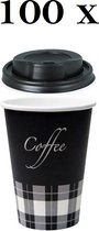 Tasse à café en carton 8oz 240ml marron - 100 pièces - gobelets en papier jetables - gobelets à boisson - respectueux de l'environnement
